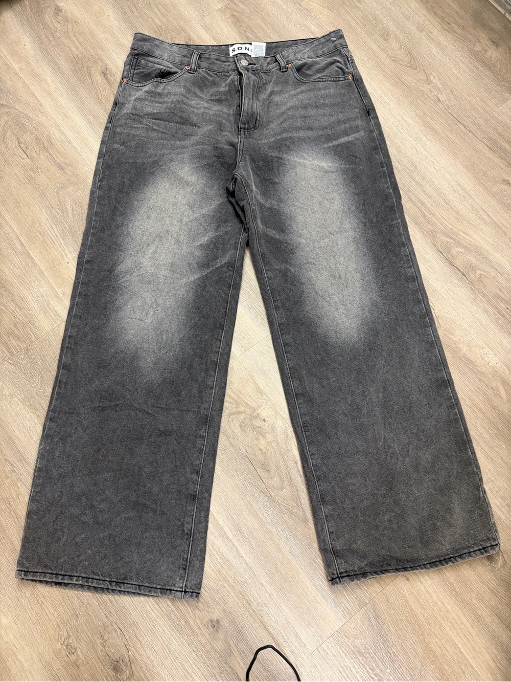 S.O.N.G. Wide Leg Jeans Women’s 13/31 Gray Wash 0193